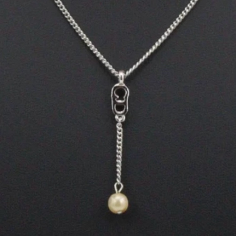 Christian Dior Silver CD Necklace with Pearl Pendant - Picture 3 of 8